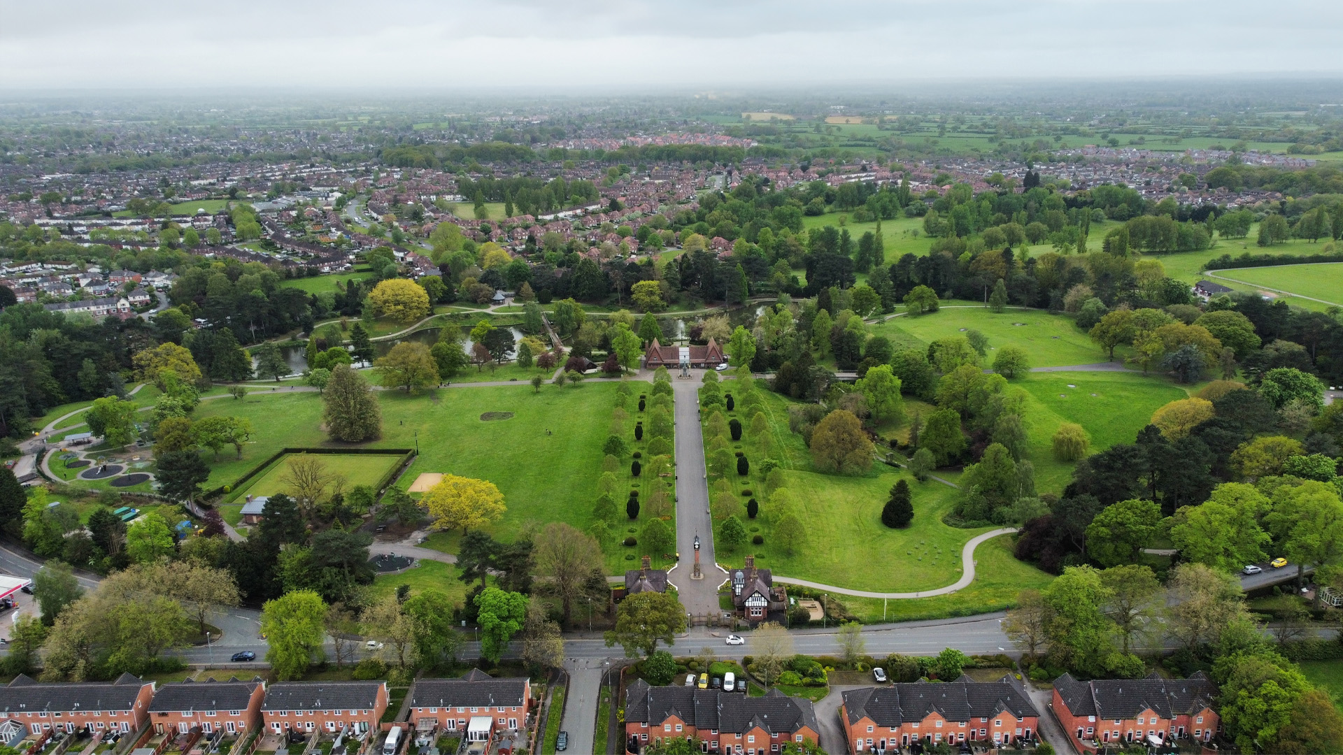 An aerial view of Crewe